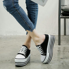 Lässige Plateauschuhe aus Canvas