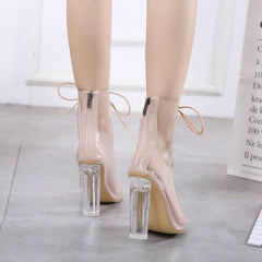 Transparente Gummistiefel