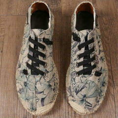 Zapatos planos de lino transpirables