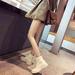 Botas de cuero con cremallera