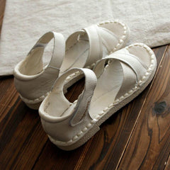 Sandalias casuales de cuero genuino