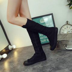 Botas altas casuales con cremallera