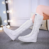 High-Top-Stiefel mit Spitze