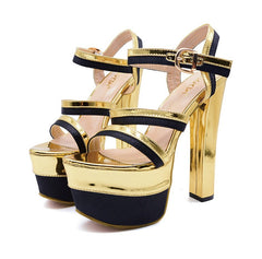 Sandalen mit hohem Absatz und Knöchelriemen