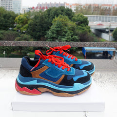 Sneakers aus echtem Leder und Mesh