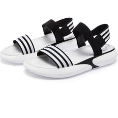 Lässige Plateausandalen aus Leder