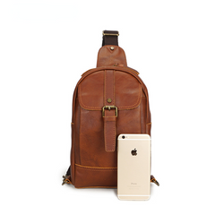 Vintage Trainings-Brusttasche aus Rindsleder