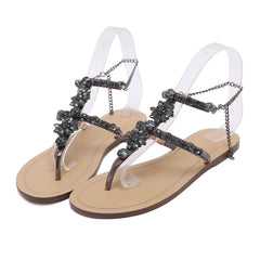 Flache Gladiator-Sandalen