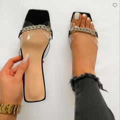 Lässige transparente Sandalen