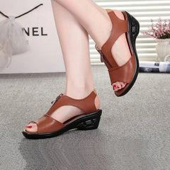 Sandalias de piel auténtica