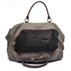 Men's Travel Canvas Leather Duffle Bag