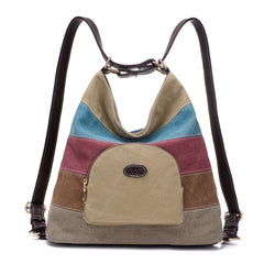 Tragetasche aus Canvas mit Regenbogen-Design