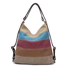 Tragetasche aus Canvas mit Regenbogen-Design