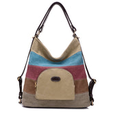 Constract Rainbow Design Canvas Tote Bag