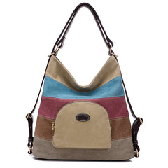 Tragetasche aus Canvas mit Regenbogen-Design