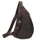 Large Storage Extendable Cowhide Leather Shoulder Bag