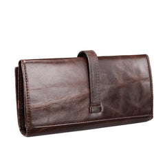 Vintage Handgemachte Lange Leder Geldbörse