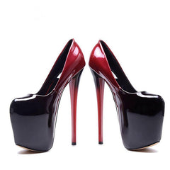 Hochzeit Leder Plateau Pumps