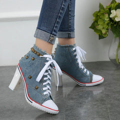Zapatos casuales de lona con remaches