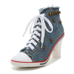 Zapatos casuales de lona con remaches