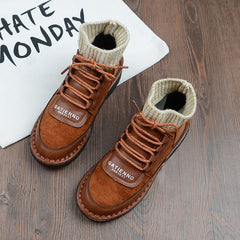 Lässige kurze Stiefel mit weicher Sohle