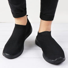 Lässige flache Schuhe aus Netzstoff