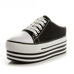 Lässige Plateauschuhe aus Canvas