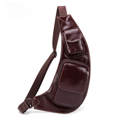 Bolso de pecho de cuero retro