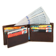 Vintage Cowhide Leather RIFD Wallet