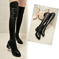 Zapatos casuales cálidos por encima de la rodilla