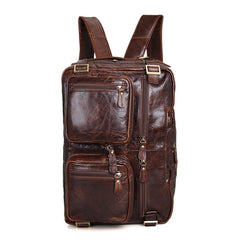 Men's Business Leather Packback Bag
