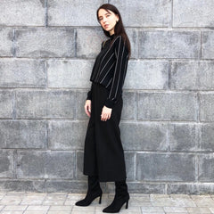 Botines de ante con tacones altos