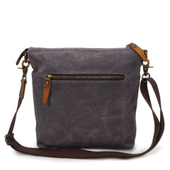 Vintage Herren Leder Canvas wasserdichte Tasche