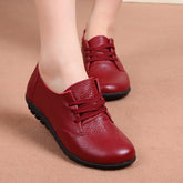 Loafer aus echtem Leder mit runder Zehenpartie