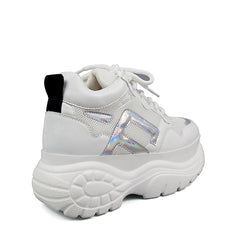 Zapatillas casuales de malla con plataforma alta