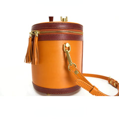 Vintage Beuteltasche aus pflanzlich gegerbtem Leder