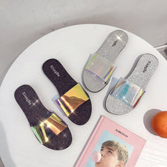 Chanclas de playa transparentes
