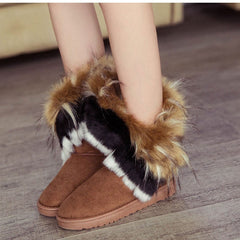 Schneestiefel aus Wildlederimitat