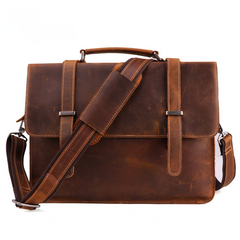 Vintage Crazy Horse Leder Business Aktentasche