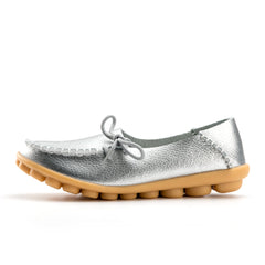 Mocasines casuales de cuero genuino