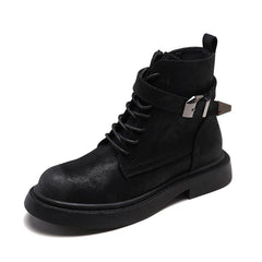 Botines de piel con hebillas