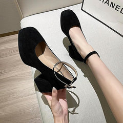 Square Buckle Mary Banquet Lolita Shoes