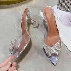 Weinglas Transparente Strass High Heels - Transparent