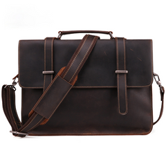 Vintage Crazy Horse Leder Business Aktentasche