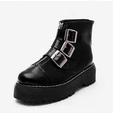Platform Round Toe Ankle Boots