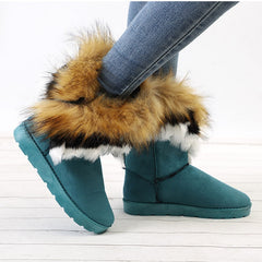 Schneestiefel aus Wildlederimitat