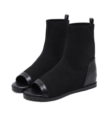 Botines de piel suave sin cordones