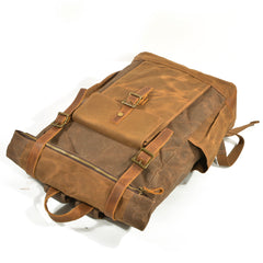 Vintage Herren Leder Canvas Rucksack