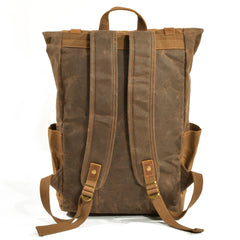 Vintage Herren Leder Canvas Rucksack