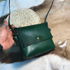 Bolso de hombro de piel curtida vegetal de diseño sencillo